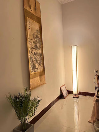 Vesolyre Lampadaire en Tissu Japandi
