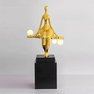Balance Glow Sculpture Lamp-Neutral Decor