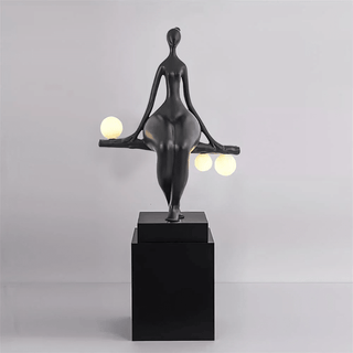 Balance Glow Sculpture Lamp-Neutral Decor