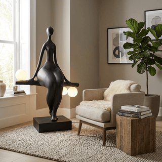 Balance Glow Sculpture Lamp-Neutral Decor