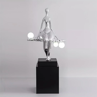 Balance Glow Sculpture Lamp-Neutral Decor