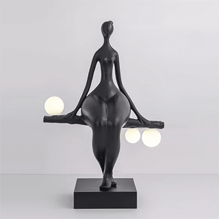 Balance Glow Sculpture Lamp-Neutral Decor