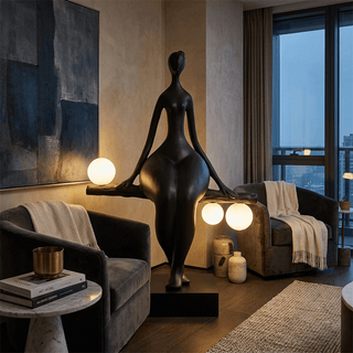 Balance Glow Sculpture Lamp-Neutral Decor