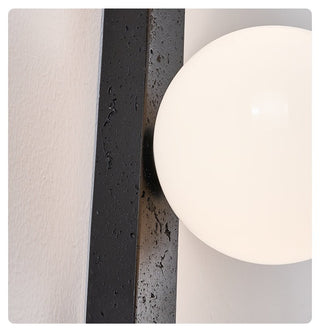 Zoshaira Applique Murale en Travertin Noir Globe