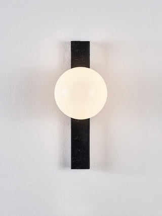 Zoshaira Applique Murale en Travertin Noir Globe