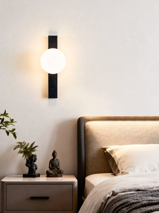 Zoshaira Applique Murale en Travertin Noir Globe
