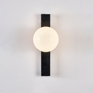 Zoshaira Applique Murale en Travertin Noir Globe