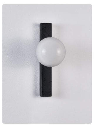 Zoshaira Applique Murale en Travertin Noir Globe