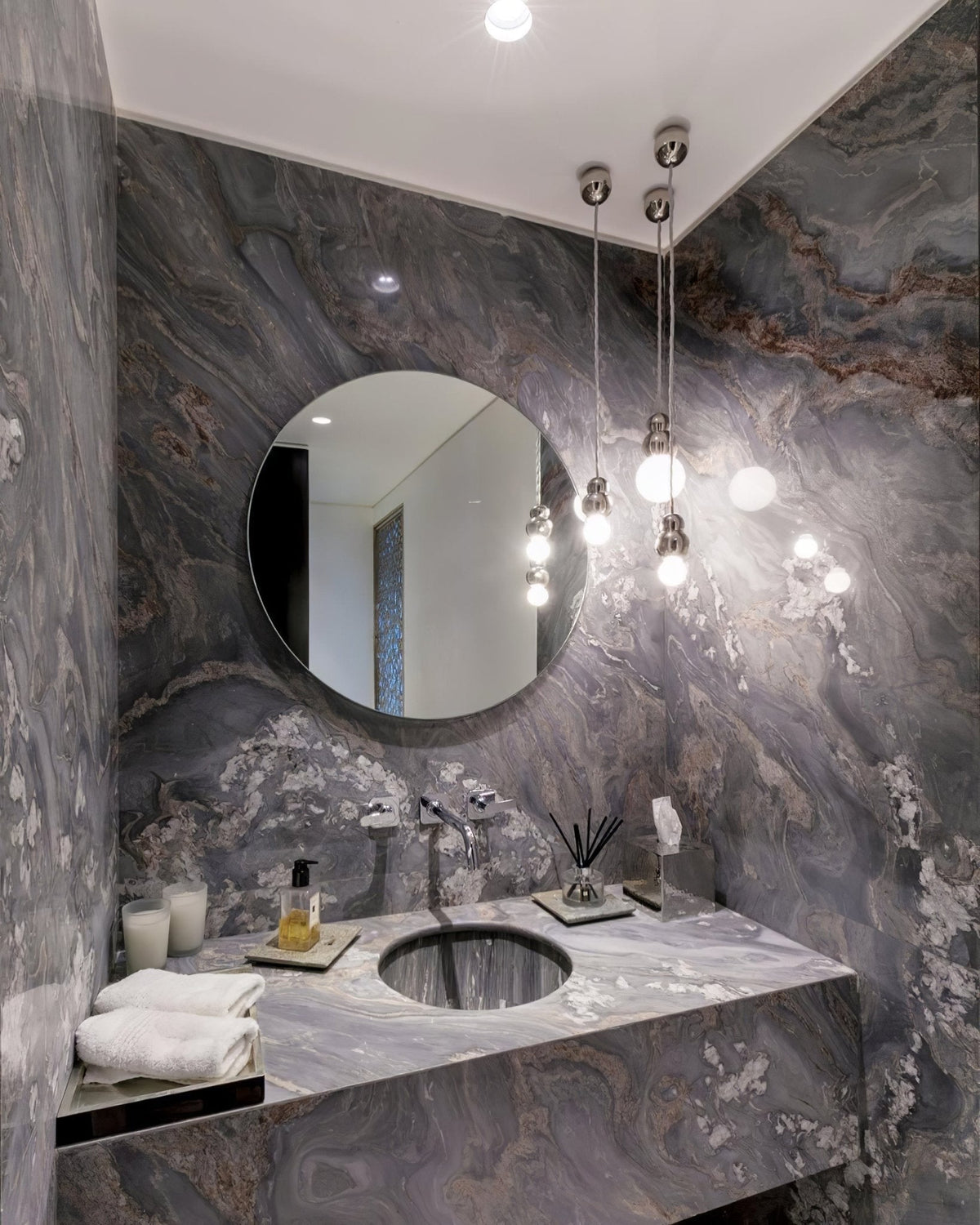 Bubbly Suspension en Verre Moderne