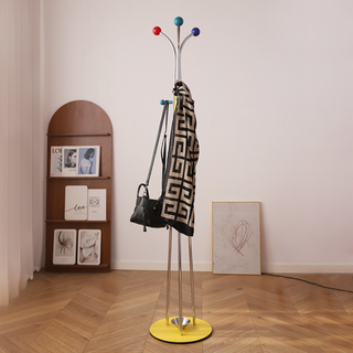 Ball Top Standing Coat Rack-Neutral Decor