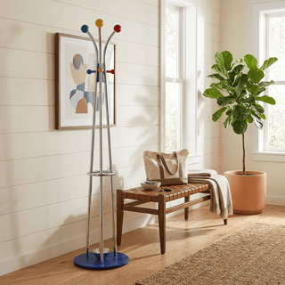 Ball Top Standing Coat Rack-Neutral Decor