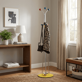 Ball Top Standing Coat Rack-Neutral Decor