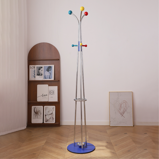 Ball Top Standing Coat Rack-Neutral Decor