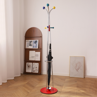 Ball Top Standing Coat Rack-Neutral Decor