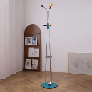 Ball Top Standing Coat Rack-Neutral Decor