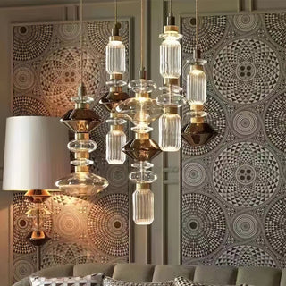 Vionisis Suspension Lampe en Verre de Luxe