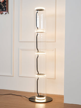 Cyrilys Lampadaire en Bambou Et Verre