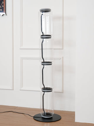 Cyrilys Lampadaire en Bambou Et Verre