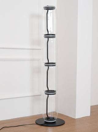 Cyrilys Lampadaire en Bambou Et Verre