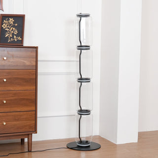 Cyrilys Lampadaire en Bambou Et Verre