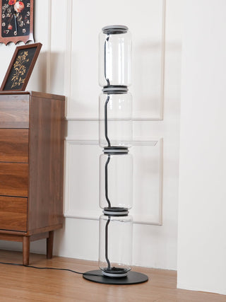 Cyrilys Lampadaire en Bambou Et Verre