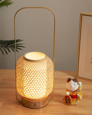 Orbituse Lampe de Table en Bois Rétro