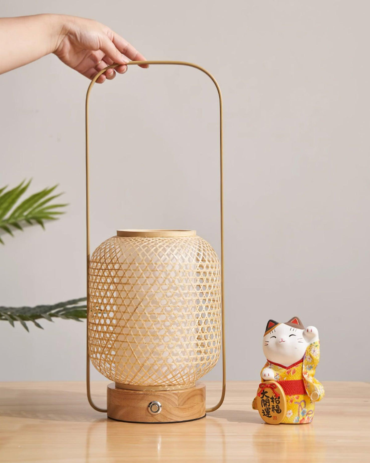 Orbituse Lampe de Table en Bois Rétro