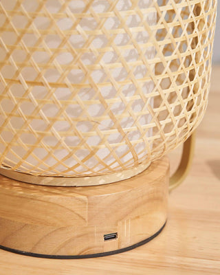 Orbituse Lampe de Table en Bois Rétro