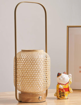 Orbituse Lampe de Table en Bois Rétro