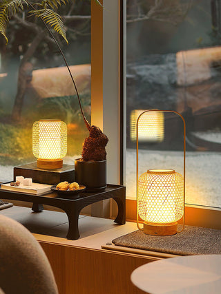 Orbituse Lampe de Table en Bois Rétro