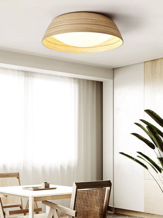 Bamboo Textured Ceiling Lamp-Neutral Decor