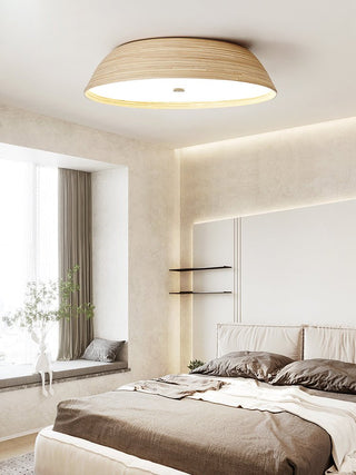 Bamboo Textured Ceiling Lamp-Neutral Decor