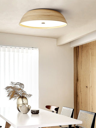 Bamboo Textured Ceiling Lamp-Neutral Decor