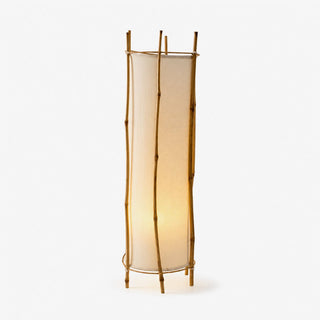 Bamboo Veil Lantern Floor Lamp-Neutral Decor