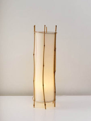 Bamboo Veil Lantern Floor Lamp-Neutral Decor