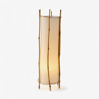Bamboo Veil Lantern Floor Lamp-Neutral Decor