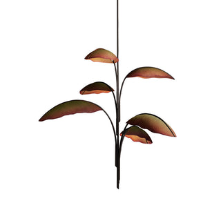 Rauduvyu Moderne Minimaliste Feuille Noir Métal Lustre