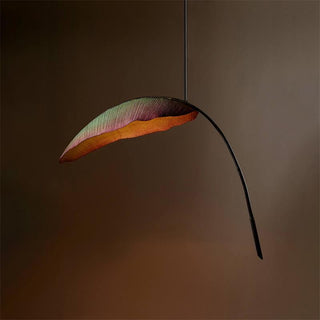 Rauduvyu Moderne Minimaliste Feuille Noir Métal Lustre