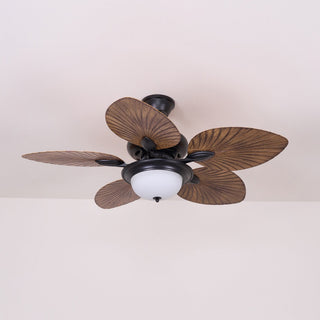 Plafonnier ventilateur Virel en bois tropical