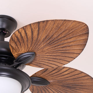 Plafonnier ventilateur Virel en bois tropical
