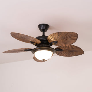 Plafonnier ventilateur Virel en bois tropical