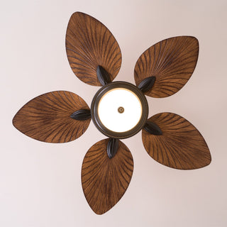 Plafonnier ventilateur Virel en bois tropical