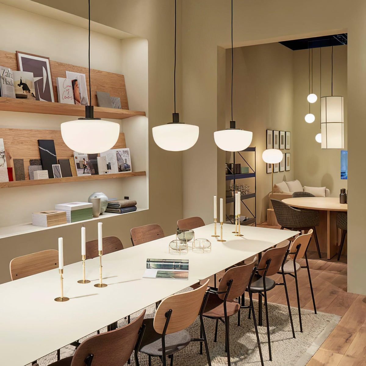 Pendant Lamp Glass Dome Metal Mount Minimalist Relax-Neutral Decor