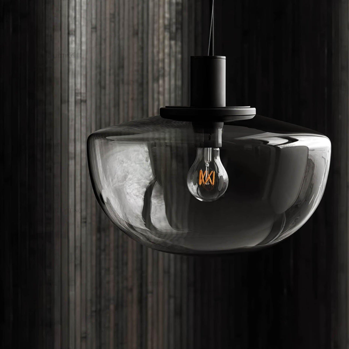 Pendant Lamp Glass Dome Metal Mount Minimalist Relax-Neutral Decor