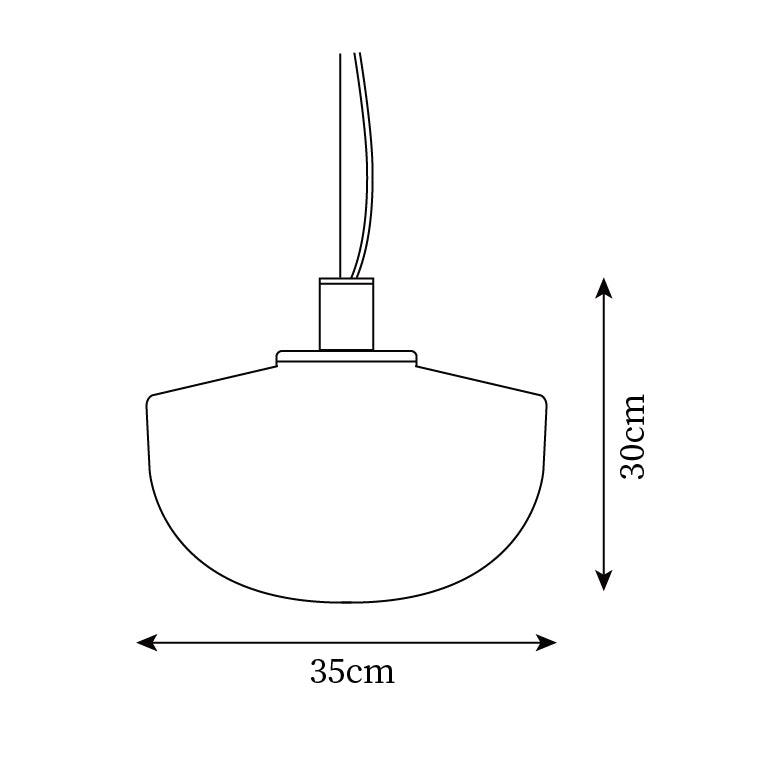 Pendant Lamp Glass Dome Metal Mount Minimalist Relax-Neutral Decor