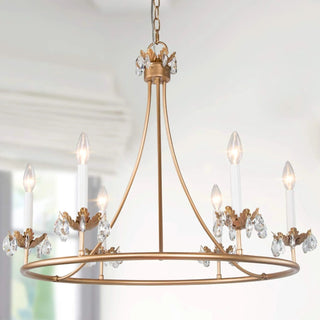 Yrvuvyh Ancien Industriel Luxe Laiton Cristal Lustre