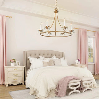 Yrvuvyh Ancien Industriel Luxe Laiton Cristal Lustre