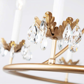 Yrvuvyh Ancien Industriel Luxe Laiton Cristal Lustre