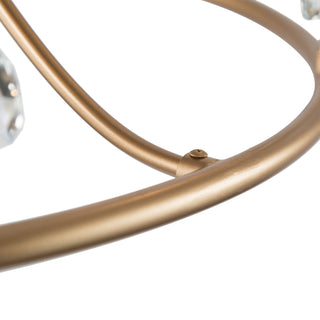 Yrvuvyh Ancien Industriel Luxe Laiton Cristal Lustre