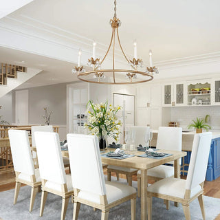 Yrvuvyh Ancien Industriel Luxe Laiton Cristal Lustre